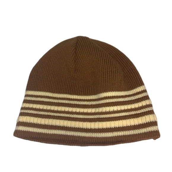 90’s / Y2k Grunge Striped Knit Beanie - Picture 1 of 6